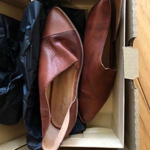 Free People Royale flats (color- whiskey leather)